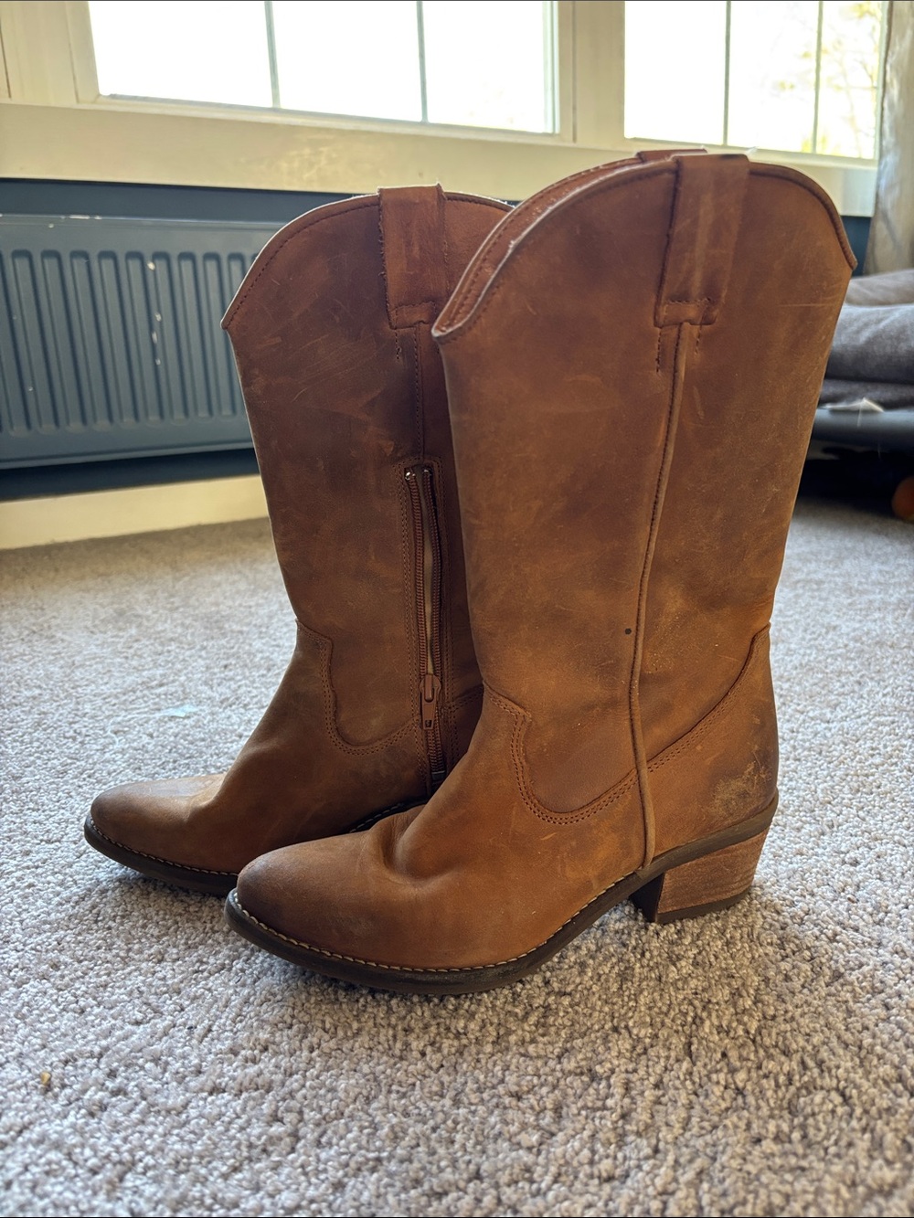 Women's Steve Madden Brown Suede Western Mid-Calf Boots